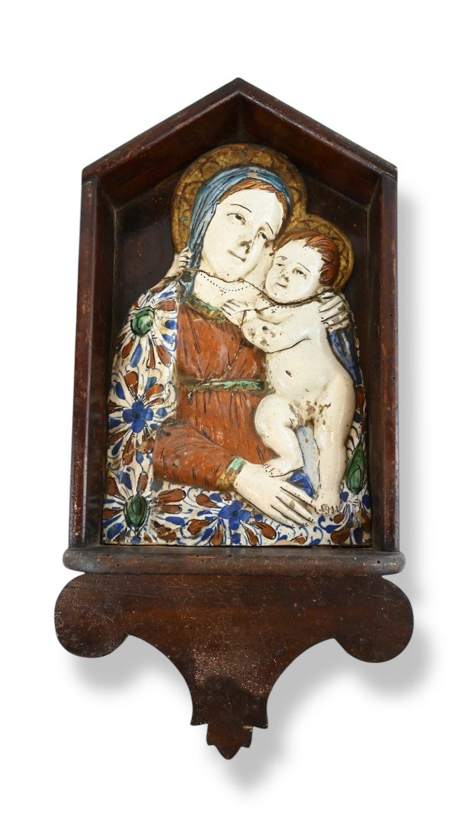 Emilian Madonna In Majolica - Italy 18th Century